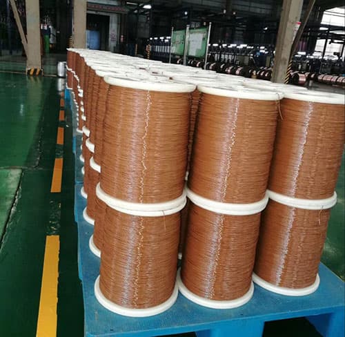 Aromatic polyimide tape-covered aluminum magnet wire