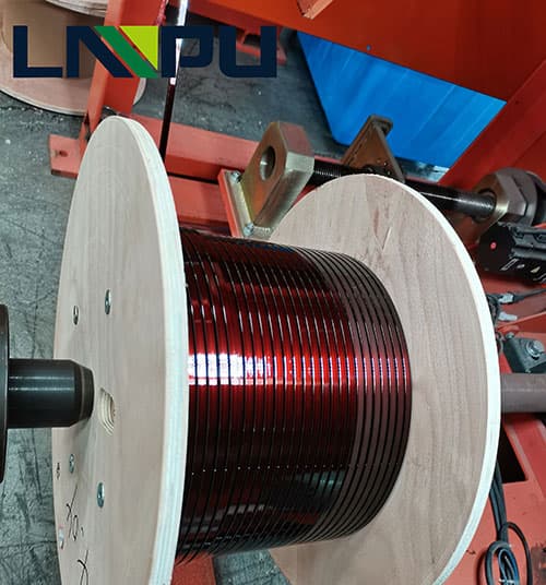 Polyester film covered wire for transformer