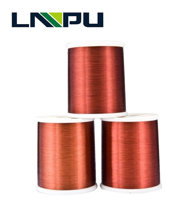 Heat-bonded or solvent-bonded thick film polyurethane enamelled round copper wire